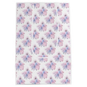 Moderne pastelkleur roze tropisch oh baby shower medium cadeauzakje (Achterkant)