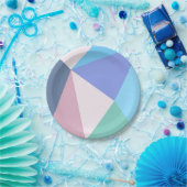 Moderne pastelkleurdriehoek Bord papier (Feest)