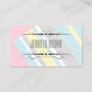 Moderne pastelkleuren gepersonaliseerd Visitekaart Visitekaartje