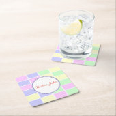 Moderne pastelkleuren kartonnen onderzetters (Insitu)