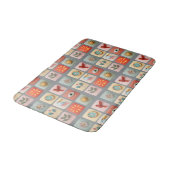 Moderne Pastelkleurige Natuur Iconen Badmat (Gekanteld)