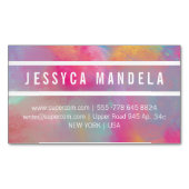 Moderne pastelpoederkleuren voor styllen magnetisch visitekaartje (Voorkant)