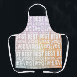 Moderne pastelregenboog beste lerarentypografische schort<br><div class="desc">Moderne pastelregenboog beste leraar typografische cadeau. Beschikbaar in een selectie van kleuren.</div>