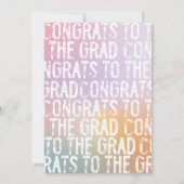 Moderne pastelregenboogroze korrelig afstuderen kaart (Achterkant)