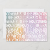 Moderne pastelregenboogroze korrelige fotografie kaart (Achterkant)