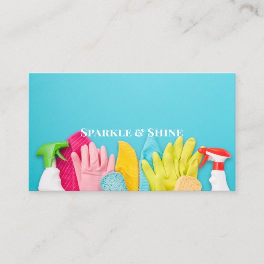 Moderne pastelreiniging visitekaartje (Voorkant)