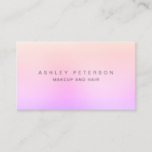 moderne pastelroze koraal paarse gradiënt visitekaartje