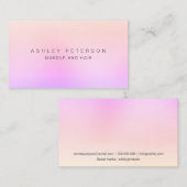 moderne pastelroze koraal paarse gradiënt visitekaartje (Voorkant / Achterkant)