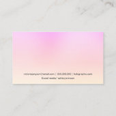 moderne pastelroze koraal paarse gradiënt visitekaartje (Achterkant)