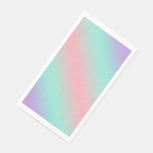 Moderne pastelroze munt paarse gradiënt servet (Hoek)