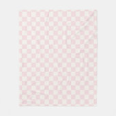 Moderne pastelroze ruitenpatroon fleece deken (Voorkant)
