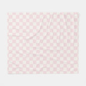 Moderne pastelroze ruitenpatroon fleece deken (Voorkant (Horizontaal))