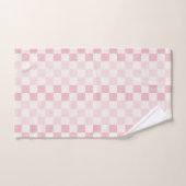 Moderne pastelroze schaakbordpatroon bad handdoek (Handdoek)