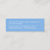 Moderne pastelroze trendy hallo typografie mini visitekaartje (Achterkant)