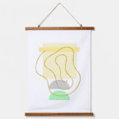 Moderne pastels en goudontracten hangend wandkleed (Voorkant)