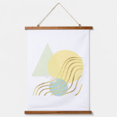 Moderne pastels en goudontracten hangend wandkleed (Voorkant 2)