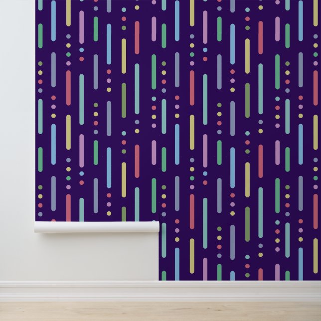 Moderne pastelstrepen en -stippen behang (Applicatie)