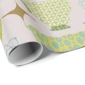 Moderne pasteltheekopje uit het midden van de eeuw cadeaupapier (Rol Hoek)