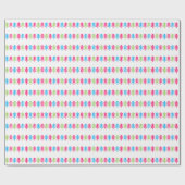 Moderne pastelvakantiebomen cadeaupapier (Vlak)