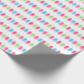 Moderne pastelvakantiebomen cadeaupapier (Hoek)