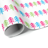 Moderne pastelvakantiebomen cadeaupapier (Rol Hoek)