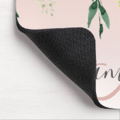 Moderne pastroze en bloemen met naam muismat (Hoek)