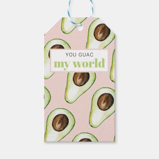 Moderne pastroze en groene avvocaat cadeaulabel (Voorkant)