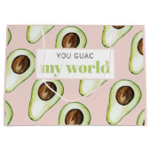 Moderne pastroze en groene avvocaat groot cadeauzakje (Voorkant)