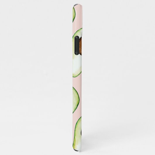 Moderne pastroze en groene avvocaat iPhone hoesje (Rechterkant)