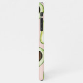 Moderne pastroze en groene avvocaat iPhone hoesje (Linkerkant)