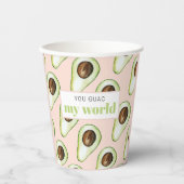 Moderne pastroze en groene avvocaat papieren bekers (Voorkant)