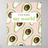 Moderne pastroze en groene avvocaat poster (Voorkant)