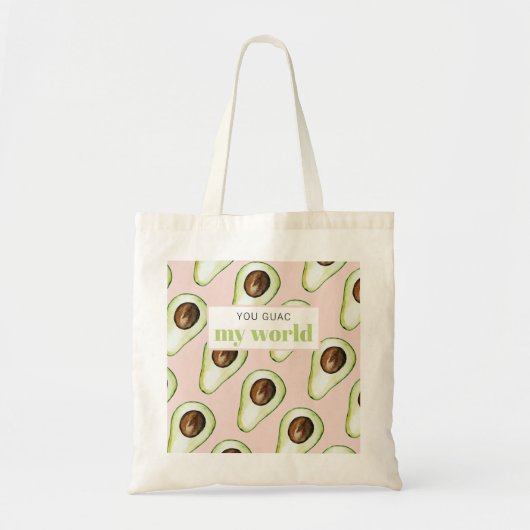 Moderne pastroze en groene avvocaat tote bag (Voorkant)