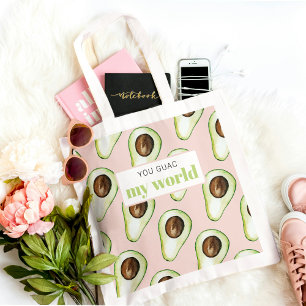 Moderne pastroze en groene avvocaat tote bag