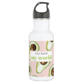 Moderne pastroze en groene avvocaat waterfles  (Voorkant)