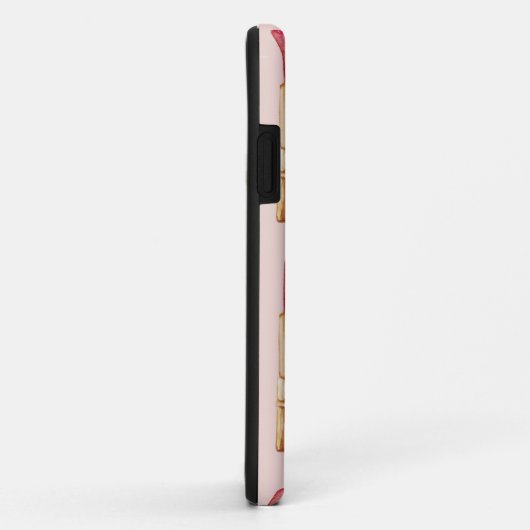 Moderne pastroze en rode lipstick, meisje Case-Mate iPhone case (Achterkant/rechts)