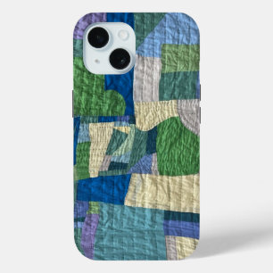 Moderne Patchwork Dekentje telefoonhoes iPhone 15 Case