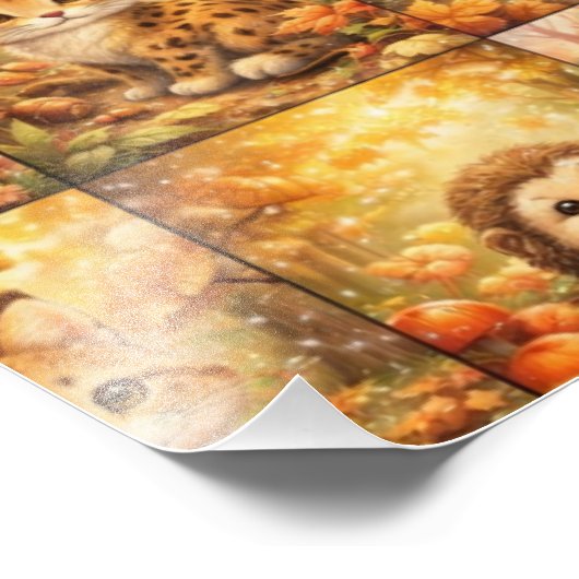 Moderne Patchwork Patroon Collage Foto Afdruk (Hoek)