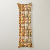 Moderne Patchwork Patroon Collage Lichaamskussen (Achterkant (Verticaal))