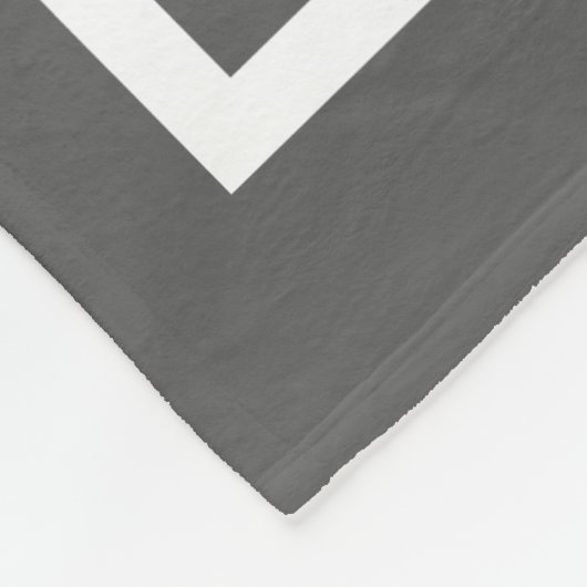 Moderne patchwork quilt gingham zwart-wit fleece deken (Hoek)