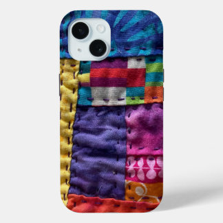 Moderne Patchworkdeken telefoonhoes iPhone 15 Case