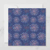 Moderne Patriottische 4 juli vuurwerkfeest Kaart (Achterkant)