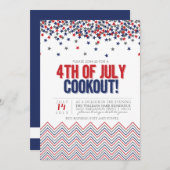 Moderne Patriottische 4de van de Uitnodiging van d (Voorkant / Achterkant)