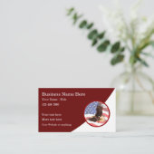 Moderne Patriottische Amerikaanse Veteranen Thema Visitekaartje (Staand voorkant)