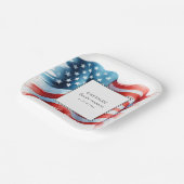 Moderne patriottische gezinshereniging papieren bordje (Gebogen)