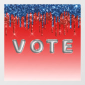 Moderne Patriottische Glitter Drip Stem Raamsticker (Vel)
