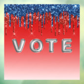 Moderne Patriottische Glitter Drip Stem Raamsticker (Vel 3)