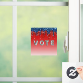 Moderne Patriottische Glitter Drip Stem Raamsticker