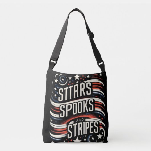 Moderne patriottische kunst: sterren, spooks en st crossbody tas (Voorkant)