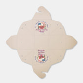 Moderne Patriottische Pompoen Showdown Halloween Bedankdoosjes (Uitgevouwen)